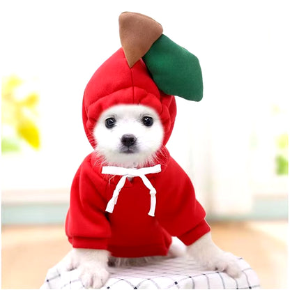 Cute Dog Hoodie Pet Fruit Clothes Funny Dog Cat Coats with Hat Halloween Cosplay Costume Dogs Hooded Sweatshirt for Puppies Cat